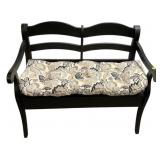 42"w Black Finish entryway storage bench