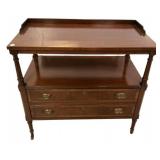 Mahogany Server Cart 33"h., 36"w, 20"d