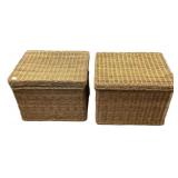 Two File Storage Baskets 13"h., 18"w