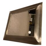 19"h., 16"w Brushed Metal Mirror