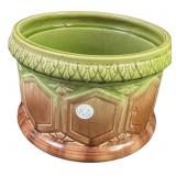Majolica Style Planter 9"h., 10"dia