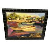 30"h., 37"w Steadman Caribbean fishing boats doc