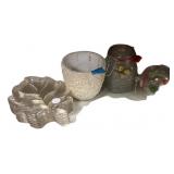 Glass Leaf Plates, Planter, Jar, and Ornaments
