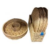 Woven Style Placemats and Rattan Chip n Dip