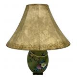 17" Porcelain green porcelain table lamp