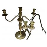 Brass Candle Sticks Holders and Art Easel