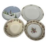 Porcelain Bowl and Plates