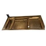 Hammered Style Brass Trays