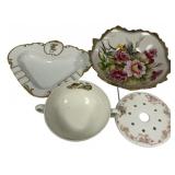 Porcelain Hand Painted Bowls and Cup