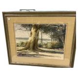 Signed Emmitt Thames 1975 Landscape Watercolor