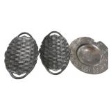 15" Metal Serving Oval and Round Platters