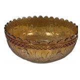 9"dia Imperial Glass marigold carnival glass bowl