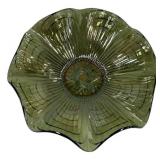8" Imperial Glass Company green carnival Star of