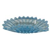 11" Fostoria Heirloom Blue opalescent glass handk