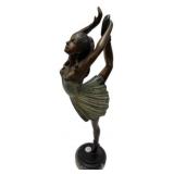 21" Spelter Metal Ballerina statue