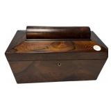 Georgian style rosewood sarcophagus tea caddy box