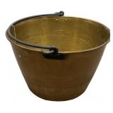 Antique Brass Bucket Syrup 13"h., 20"dia