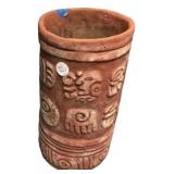 Mayan Terra Cotta Style Planter 13"h