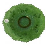 Carnival Fenton Green Leaf Chain Plate