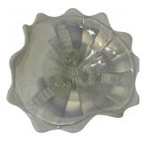 8" Northwood Klondyke opalescent glass three-foot