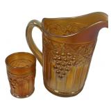 Marigold Grape and Gothic Arches Carnival Water Pi