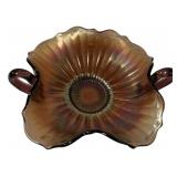 6" Fenton Art Glass Stippled Rays bon bon dish in