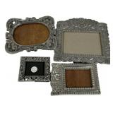 Four Pewter Picture Frames