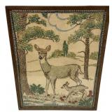 21"h., 15"w Deer Cross Stitch