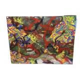 Signed Semore Abstract Painting on Canvas 36"h.,