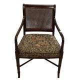 Regency style faux bamboo armchair