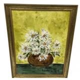 27"h., 21"w Dick Thomas 1970 Flower Still Life P