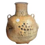 Pottery Vessel with bulbous body,13"