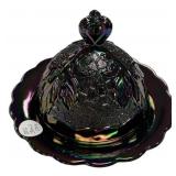 L G Wright Westmoreland Carnival Glass Maple Leaf
