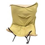 Wrought Iron Rocker Chair with Ottoman