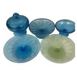 Fenton Celeste Blue iridescent stretch glass piece