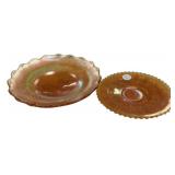 Carnival Imperial Frosted Marigold Plate 7 1/2"w,