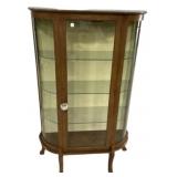 Modern Curved Glass China Cabinet 59"h., 36"w.,