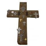 Spiritual Harvest Resin Wall Cross 19"