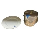two Mikasa English Countryside Charger and Ice Buc