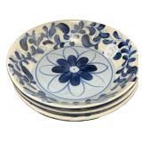 Three Gail Pittman Ceramic Cereal Bowls