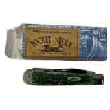 Case 6254SS Bur GRN Trapper Folding Knife