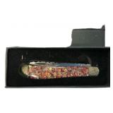 Hand Made Bear and Bull Cutlery Folding Knife