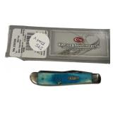 Case 6207SS Carib Blue Mini Trapper Folding Knife