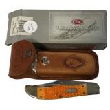 Case 6265SS Persimmon Orange HTR FLDG Folding Knif