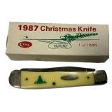 1987 Christmas 3254 2 Blade Folding Knife