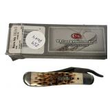 Case 61953L SS Amber Russlock Folding Knife