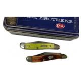 Two Case 6220 SS Chestnut Peanut Folding Knife