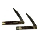 Two Parker Cut Country Doctor 2 Blade Folding Knif