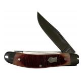 Queen Cutlery Co. #204 QC Sow Belly Red Saw Cut Fo