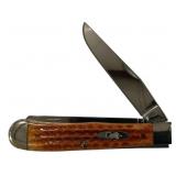 Case 6254 SS HRVST ORG Trapper Folding Knife